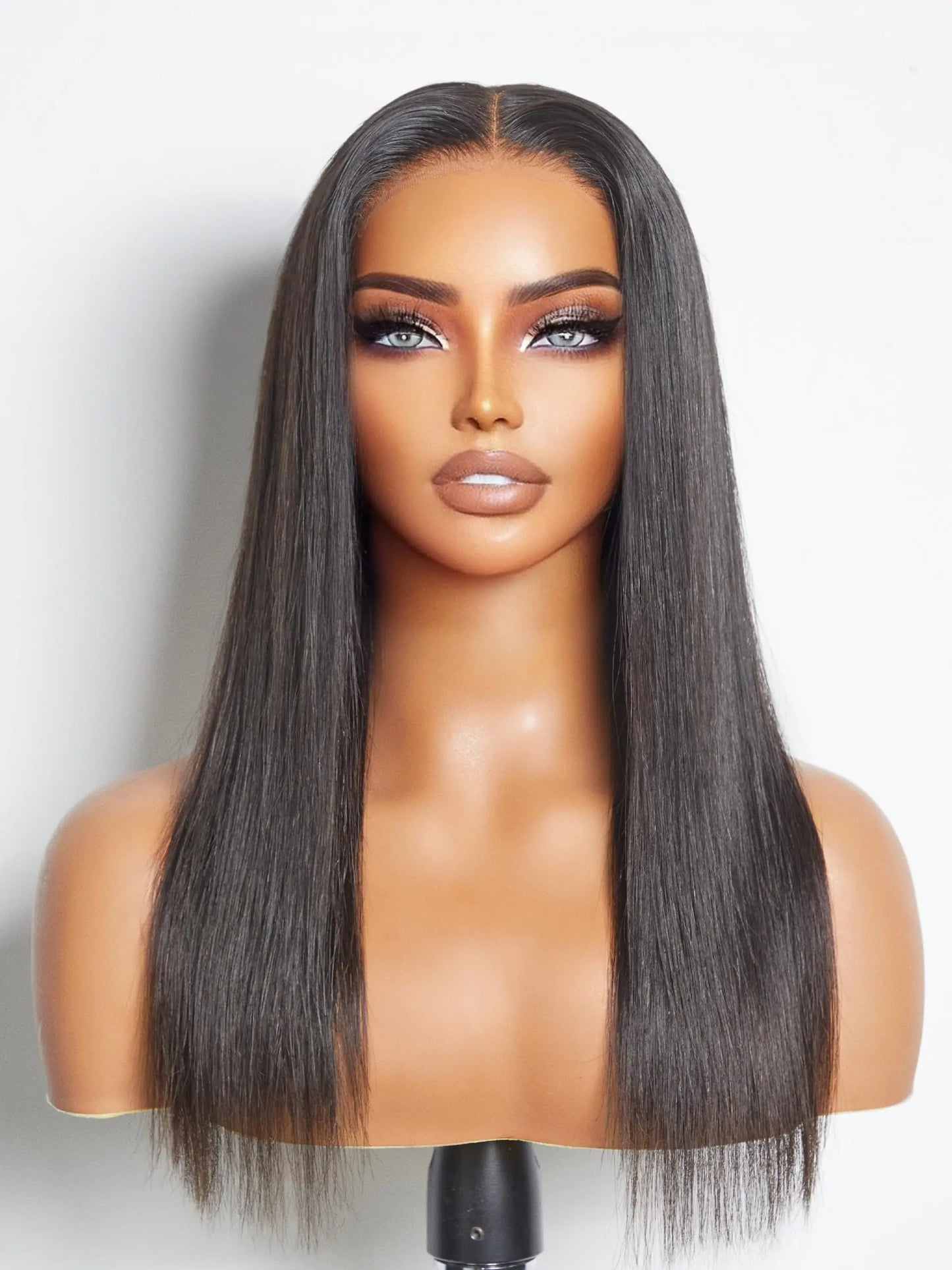 LUVME 5x5 HD Lace Closure Wigs Human Hair Glueless Straight HD Lace Front Wigs Human Hair Pre Plucked Pre Cut 16 Inch 200% Density Ready to Go Human Hair Wigs