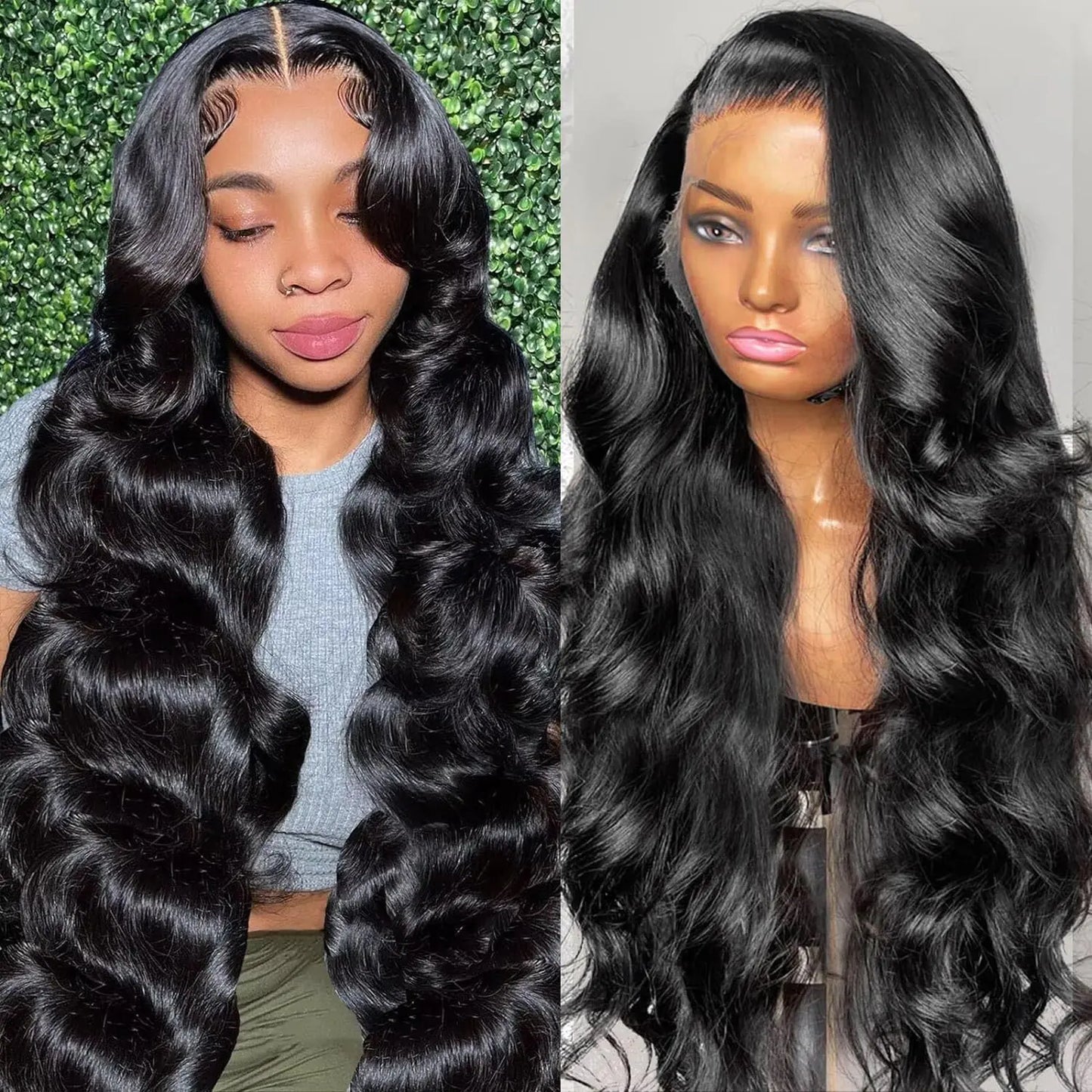 26Inch Body Wave Lace Front Wigs Human Hair Pre Plucked with Baby Hair 200% Density Glueless Human Hair Wigs for Women 13x6 HD Transparent Lace Front Wigs with Natural Hairline