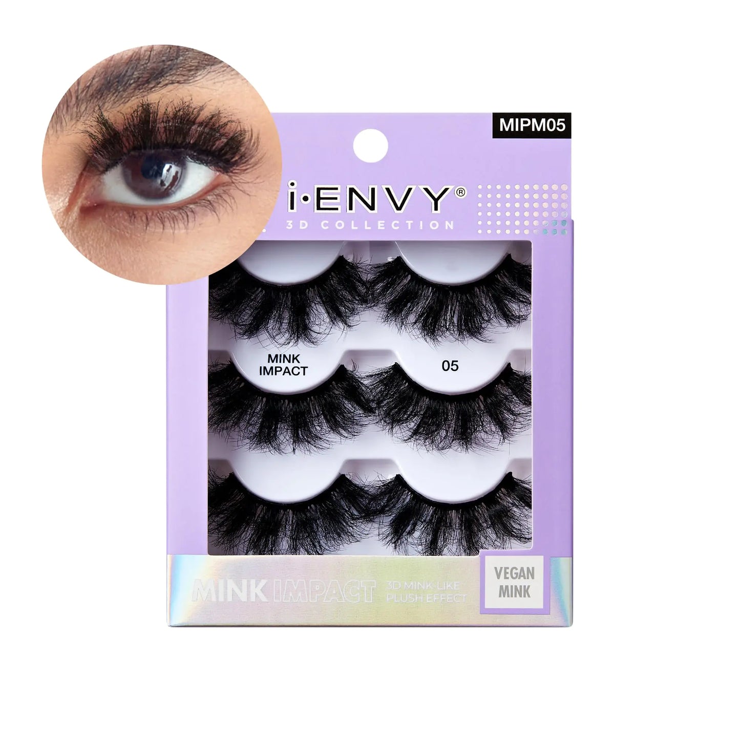 I-Envy 3-in-1 MinkImpact Multipack 100% 3D Mink-Like Vegan Lashes