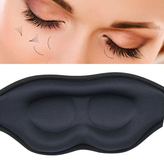 INEK Lash Sleepwear Eye Mask for Lash Extensions 3D Contoured 25mm Deep Pockets Design Lash Protect Sleep Mask Soft Memory Foam Adjustable Headband Strap for Lashes Aftercare