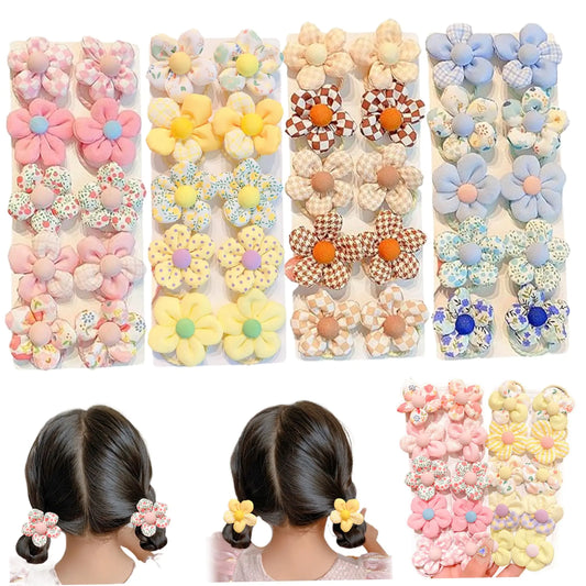 Children's Hair Ties 40 Pcs Flower