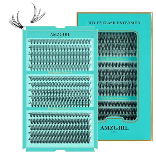 Lash Clusters 300pcs Eyelashes Cluster Individual Wispy Lashes Thin Band for Lash Extension at Home for Beginners by AMZGlRL (20d+30d+40d-D10-16mm Mixed)