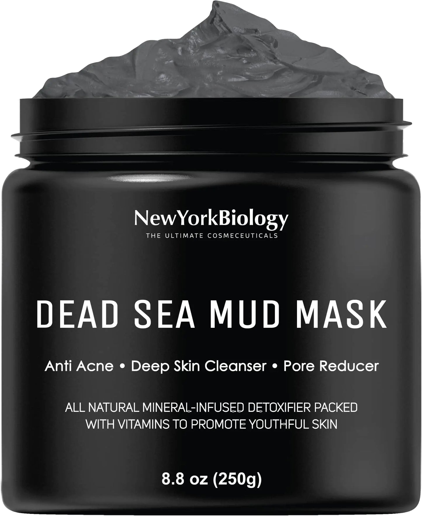 New York Biology Dead Sea Mud Mask for Face and Body - Spa Quality Pore Reducer: Skincare for Women Men - Tightens Skin. Healthier Complexion - 8.8 oz